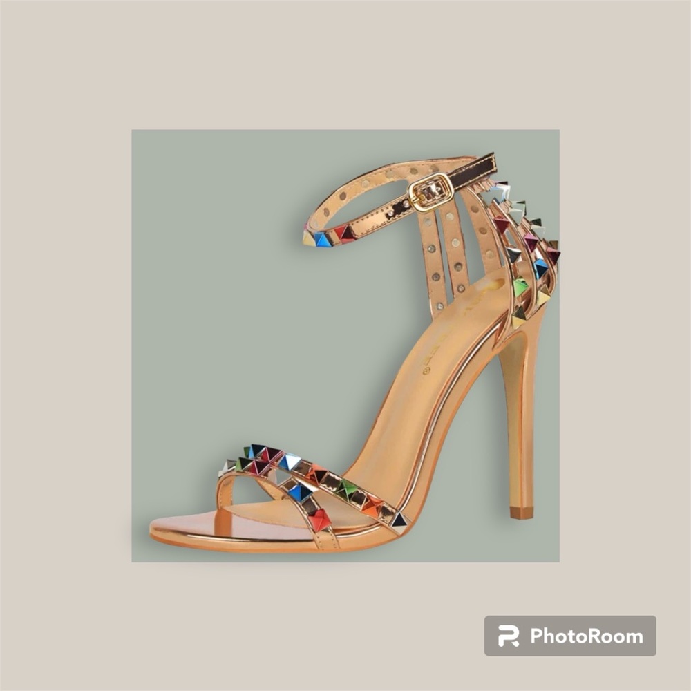 Multicolored studded heels - Picture 2 of 6